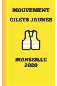 carnet ligné gilet jaunes 2020 Marseille mouvement du peuple un carnet de note gilets jaunes mémento, livret, agenda, répertoire, cahier, calepin