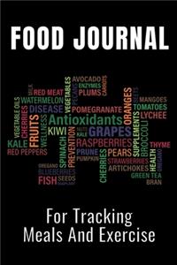 Food Journal For Tracking Meals And Exercise