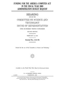 Funding for America COMPETES Act in the fiscal year 2009 administration budget request