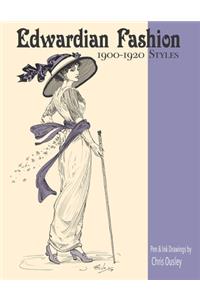Edwardian Fashion Ink Drawings 1900 to 1920 Styles