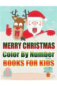Merry Christmas Color By Number Books For Kids