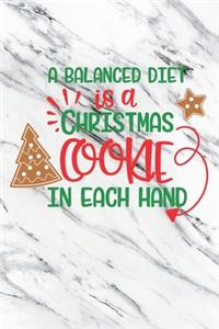 A Balanced Diet Is A Chritmas Cookie In Each Hand