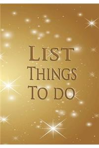 List things to do