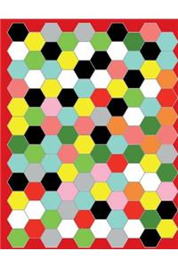 Blank Hex- Hexagonal- Hexagon - Honeycomb Graph, Grid Paper, Notebook, Sketch Book