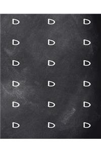 Monogram D School Composition Book Personalized Letter D Pattern 130 Pages