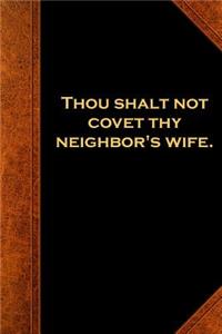 Religious Journal 9th Commandment Vintage Style Traditional