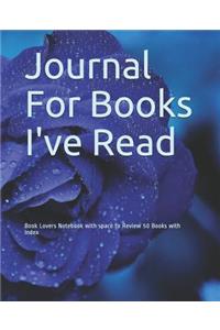 Journal for Books I've Read
