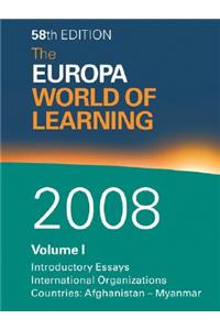 Europa World of Learning 2008