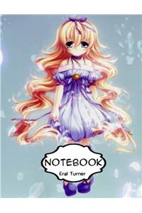 Notebook Journal : Girl Anime 02: Pocket Notebook Journal Diary, 120 pages, 8.5 x 11 (Dot-Grid,Graph,Lined,Blank Notebook Journal)