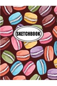 Sketchbook : Macarons: 120 Pages of 8.5 x 11 Blank Paper for Drawing, Doodling or Sketching (Sketchbooks)