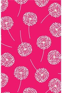 Journal Notebook Dandelions In Pink