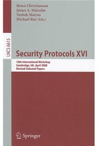 Security Protocols XVI