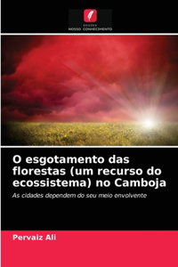 O esgotamento das florestas (um recurso do ecossistema) no Camboja