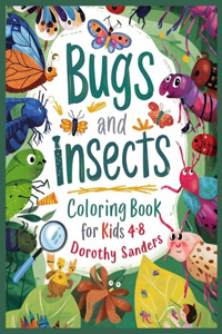 Bugs and insects coloring book for kids 4-8