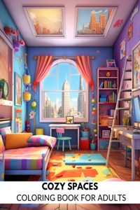 Cozy Spaces Coloring Book For Adults