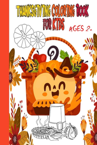 thanksgiving coloring book for kids ages 2+