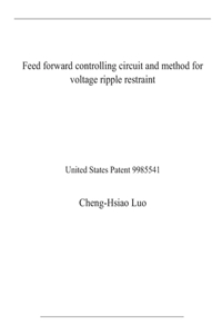 Feed forward controlling circuit and method for voltage ripple restraint