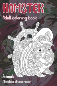Adult Coloring Book Mandala Stress Relief - Animals - Hamster