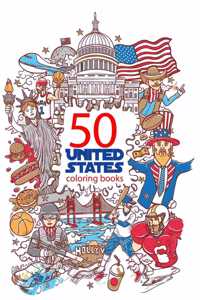 50 United States Coloring Book