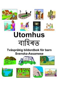 Svenska-Assamese Utomhus Tvåspråkig bildordbok för barn