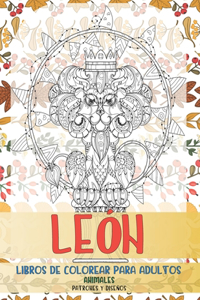 Libros de colorear para adultos - Patrones y Diseños - Animales - León
