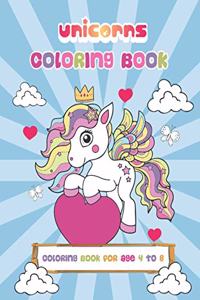 Unicorns Coloring Book - For Kids Ages 4-8 - Big Book of Unicorns