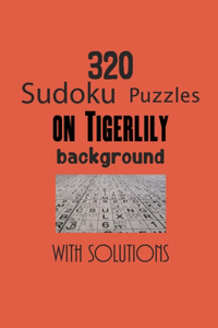 320 Sudoku Puzzles on Tigerlily background with solutions