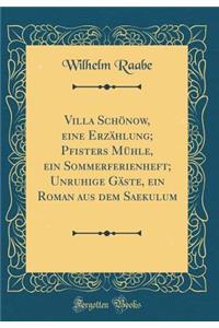 Villa SchÃ¶now, Eine ErzÃ¤hlung; Pfisters MÃ¼hle, Ein Sommerferienheft; Unruhige GÃ¤ste, Ein Roman Aus Dem Saekulum (Classic Reprint)