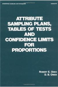 Attribute Sampling Plans, Tables of Tests and Confidence Limits for Proportions