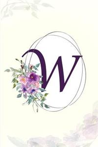 W - Monogrammed Gratitude Journal