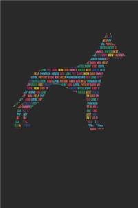Pharaoh Hound Notebook 'Word Cloud' - Gift for Pharaoh Hound Lovers - Pharaoh Hound Journal