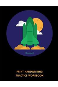 Rocket Print Handwriting Practice Workbook