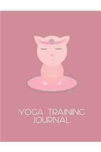 Pink Cat Meditating Yoga Training Journal for Trainee Teachers