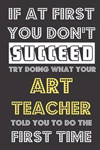 If At First You Don't Succeed Try Doing What Your Art Teacher Told You To Do The First Time