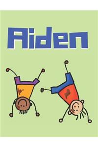 Aiden Personalized Sketchbook Journal Notebook