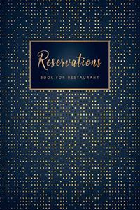 Reservations Book for Restaurant