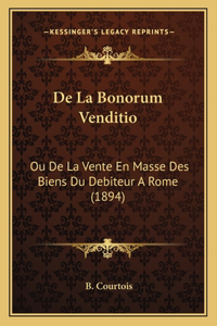 De La Bonorum Venditio