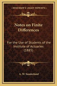 Notes on Finite Differences