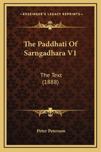 The Paddhati Of Sarngadhara V1
