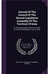 Journal of the Council of the Second Legislative Assembly of the Territory of Iowa