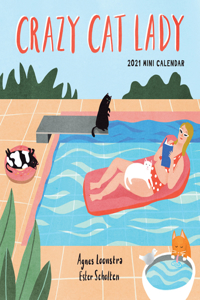 2021 Crazy Cat Lady Mini Wall Calendar