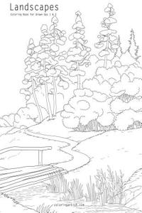 Landscapes Coloring Book for Grown-Ups 1 & 2