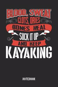 Blood Sweat clots dries. Shut up and keep Kayaking