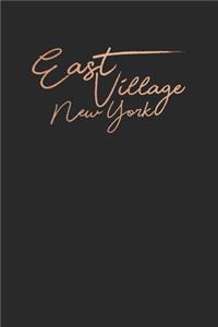 East Village NYC New York Rose Gold Cover Journal 120 Pages Lined
