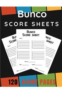 Bunco Score Sheets