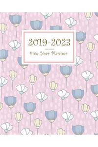 2019-2023 Pink Flower Five Year Planner