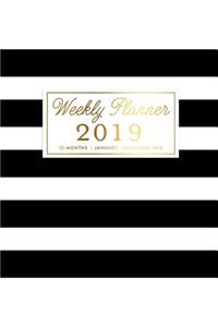 Weekly Planner 2019, 12 Months January - December 2019