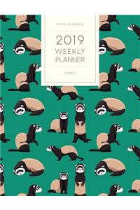 2019 Weekly Planner Ferret