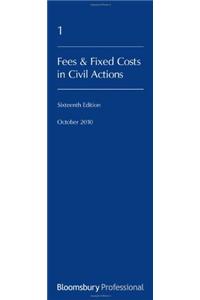 Lawyers Costs and Fees: Fees and Fixed Costs in Civil Actions: Sixteenth Edition
