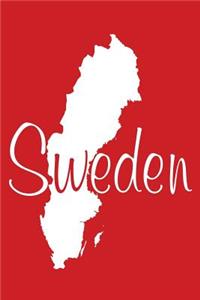 Sweden - Red Lined Notebook with Margins